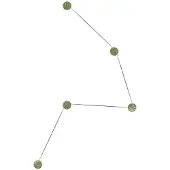Kdln Azou Applique Murale Green Onyx | 5 Lights