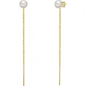 Valero Pearls Boucles d'oreilles or / blanc perle