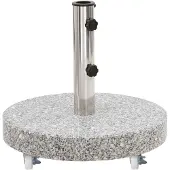 vidaXL Pied de parasol Granit 30 kg Rond Gris