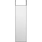 vidaXL Miroir de porte noir 30x100 cm verre et aluminium