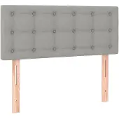 vidaXL Tête de lit gris clair 80x5x78/88 cm Tissu