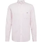 Gant pour homme. 3000130 Chemise Regular Fit chemise en popeline rose à rayures (L), Casuel, Coton, Classique, Manche longue