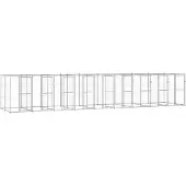 vidaXL Chenil extérieur Acier galvanisé 21,78 m²