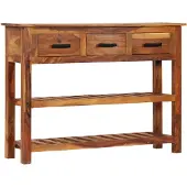 vidaXL Buffet en acacia avec 3 tiroirs 110 x 80 x 30 cm