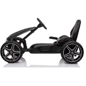 Vrooomy Kart pour enfants Mercedes-Benz (3 à 7 ans) – Sous licence officielle, avec pneus en EVA, siège réglable, frein à main et siège en cuir – Kart à pédales pour enfants, noir