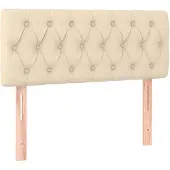 vidaXL Tête de lit Crème 90x7x78/88 cm Tissu