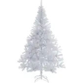 Casaria Sapin de Noël artificiel blanc 180 cm