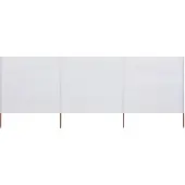 vidaXL Tissu de protection contre le vent en 3 parties 400 x 160 cm blanc sable