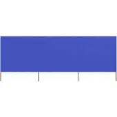 vidaXL Tissu de protection contre le vent en 3 parties 400 x 120 cm bleu azur