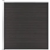 vidaXL Élément de clôture WPC 175x186 cm Noir