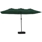 vidaXL Parasol double vert 449x265 cm