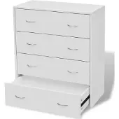 vidaXL Sideboard "Plankstadt" en panneau de particules blanc. Dimensions (L/L/H) 60x30x71 cm