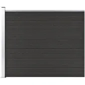 vidaXL Élément de clôture WPC 175x146 cm Noir