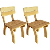 vidaXL Chaises de jardin 2 pcs. Bois de pin imprégné