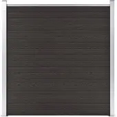 vidaXL Élément de clôture WPC 180x186 cm Noir