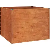 vidaXL Lit surélevé rouillé 100x100x77 cm acier corten