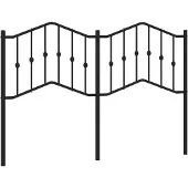 vidaXL Tête de lit métal noir 140 cm