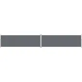 vidaXL Marquise latérale extensible Anthracite 160x1000 cm