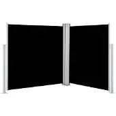 vidaXL Store latéral extensible noir 140 x 600 cm