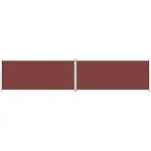 vidaXL Marquise latérale extensible brun 220x1000 cm