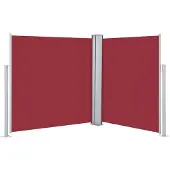 vidaXL Marquise latérale extensible rouge 140 x 600 cm
