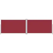 vidaXL Marquise latérale extensible rouge 180x600 cm