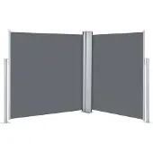 vidaXL Marquise latérale extensible Anthracite 140 x 600 cm