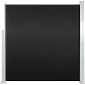 vidaXL Marquise latérale extensible 140x300 cm Noir