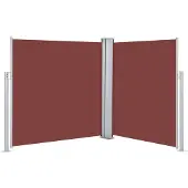 vidaXL Auvent latéral rétractable Marron 140 x 600 cm