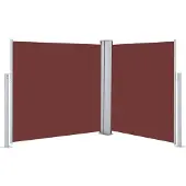 vidaXL Store latéral extensible brun 100 x 600 cm