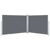 vidaXL Marquise latérale extensible Anthracite 100 x 1000 cm