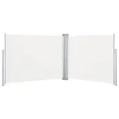 vidaXL Marquise latérale extensible Crème 140 x 1000 cm