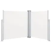vidaXL Marquise latérale extensible Crème 140 x 600 cm