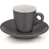 kela Tasse à espresso avec soucoupe set de 4 pièces Mattia gris KL-12751