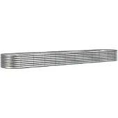 vidaXL Lit surélevé Acier revêtu par poudre 440x80x36 cm Argenté