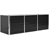 vidaXL Lit surélevé de jardin Anthracite 240 x 80 x 77 cm Acier galvanisé