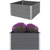 vidaXL Lit surélevé de jardin WPC 100x100x54 cm Gris