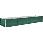 vidaXL Lit surélevé de jardin Acier galvanisé 320x80x45 cm Vert44847