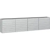 vidaXL Lit surélevé de jardin 320x40x77 cm Acier galvanisé argenté