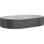 vidaXL Lit surélevé Acier revêtu par poudre 214x140x36 cm Anthracite