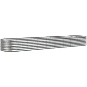 vidaXL Lit surélevé de jardin Acier galvanisé Argenté