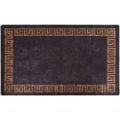 vidaXL Tapis lavable antidérapant 120x180 cm noir et doré