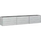 vidaXL Lit surélevé de jardin 240x40x45 cm Acier galvanisé argenté