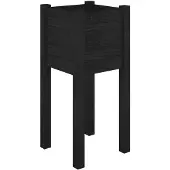 vidaXL Jardinière d'extérieur Noir 31x31x70 cm Bois de pin massif