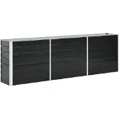vidaXL Lit surélevé de jardin Acier galvanisé 240 x 40 x 77 cm Anthracite