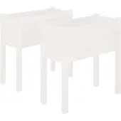vidaXL Jardinières 2 pcs Blanc 70x31x70 cm Bois de pin massif