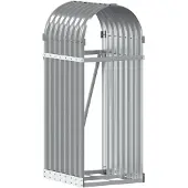 vidaXL Abri pour bois de cheminée gris clair 40x45x100 cm Acier galvanisé