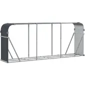 vidaXL Abri pour bois de cheminée Anthracite 234x45x100 cm Acier galvanisé