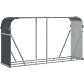 vidaXL Abri pour bois de cheminée Anthracite 180x45x100 cm Acier galvanisé