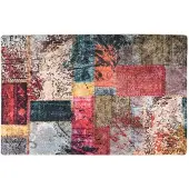 vidaXL Tapis lavable antidérapant Patchwork 80x150 cm Multicolore